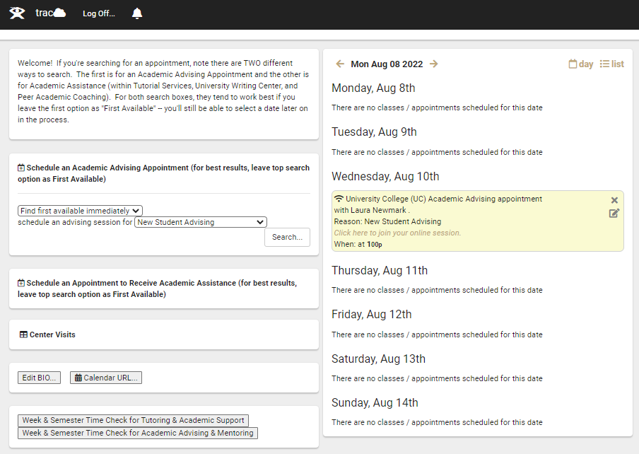 Undergraduate Advising & Scheduling