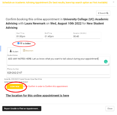 Undergraduate Advising & Scheduling